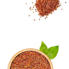 Poster - Organic red quinoa seeds in the bowl - Chenopodium quinoa