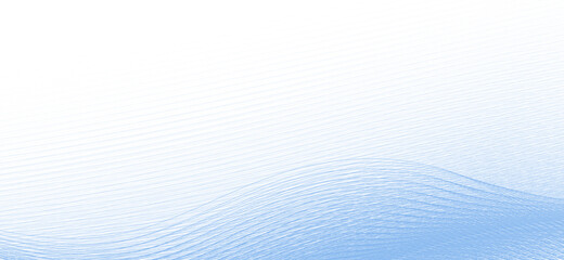 Wall Mural - Suble background with thin light blue undulae lines. Minimal vector graphics