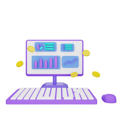 3d rendering computer with increased traffic concept