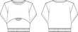 technical fashion drawing in illustrator of a fabulous sport blouse