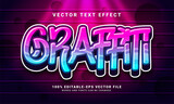 Fototapeta Fototapety dla młodzieży do pokoju - Graffiti 3D text effect, editable text and colorful text style