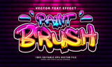 Fototapeta Fototapety dla młodzieży do pokoju - Paint brush 3D text effect, editable graffiti and colorful text style