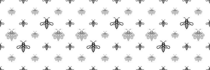 Wall Mural - Honey Bee Icon Seamless Pattern M_2109001