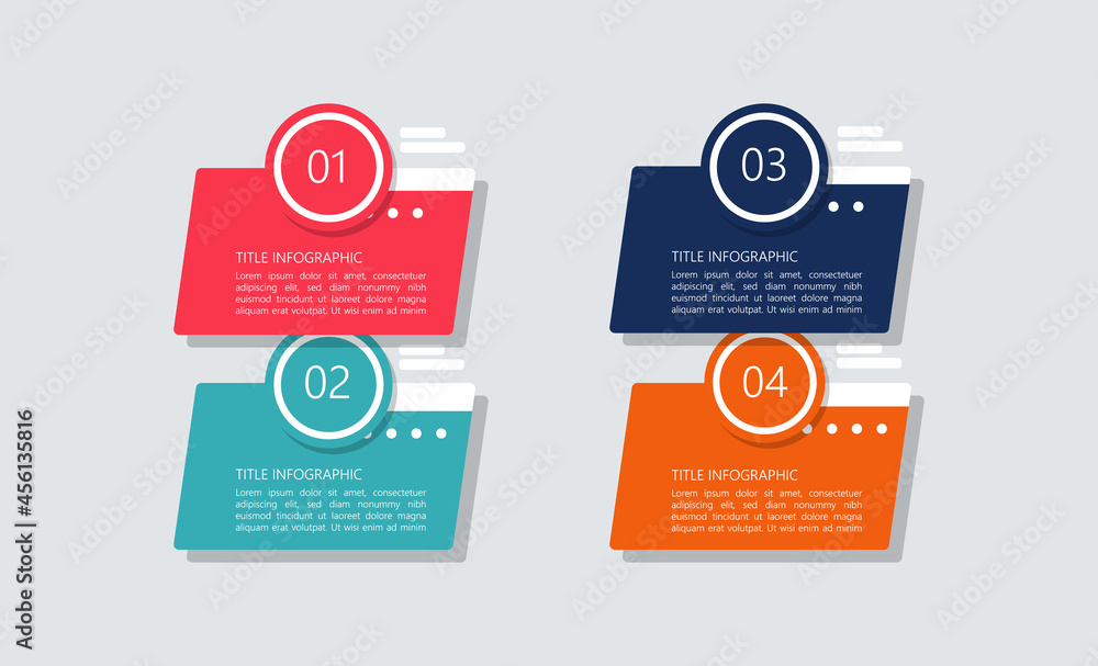 Text Presentation Example Labels Instructions Infographic Vector label design template. Can be used for process ...