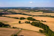 The landscape between Hesse and Thuringia at Herleshausen in Germany
