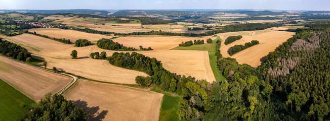 the landscape between hesse and thuringia at herleshausen in germany