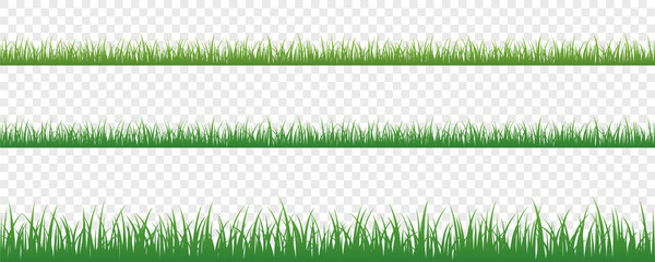 green grass meadow border vector pattern isoladet