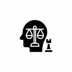 Wall Mural - Strategic Decision and Balance icon in vector. Logotype