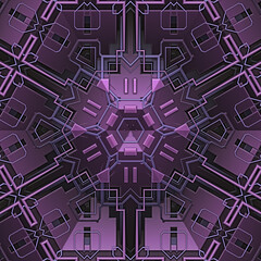 Wall Mural - 3d purple hexagonal geometric pattern 