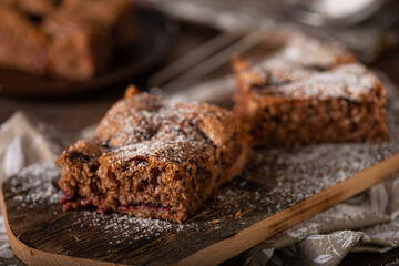 Wall Mural - Homemade dessert with plum jam