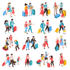 travel people icon set