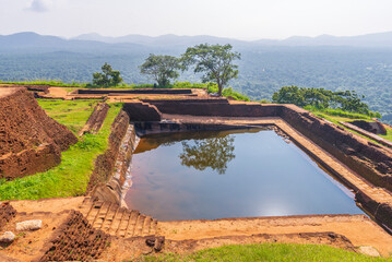 Wall Mural - Ruins of the ancient royal palace in Sigiria on Sri Lanka island