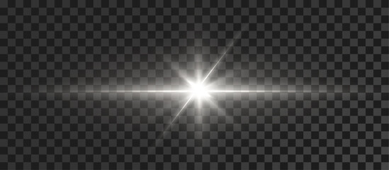 shining stars isolated on a transparent white background. effects, glare, radiance, explosion, white