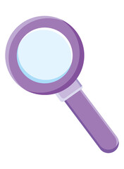 Canvas Print - purple magnifying glass