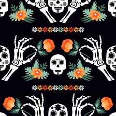 Wall Mural - Skull pattern 24