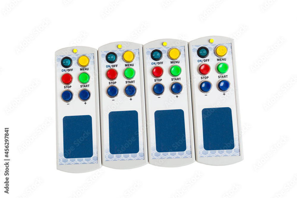 3 Different Views of Remote Control Isolated on White Background ...