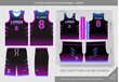 abstract lines cyan magenta basketball jersey template