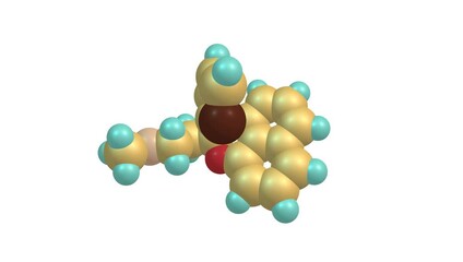 Wall Mural - Duloxetine molecule rotating video Full HD