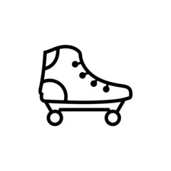 Sticker - Roller shoes icon design illustration template