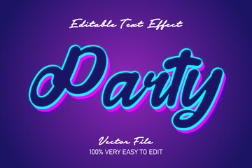 Poster - glow color party text effect