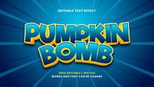 Pumpkin Bomb Editable Text Effect In Modern 3d Style