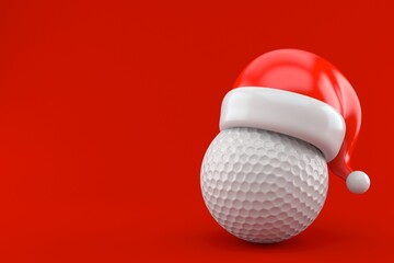 Poster - Golf ball with santa hat