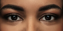 Black Woman Face With A Beautiful Brown Eyes