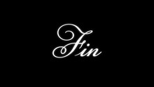 Fin ( Translation: Finish ) Text Writing 4K Animation (black Background )