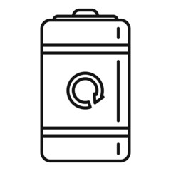 Poster - Recharge electric battery icon outline vector. Full energy