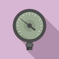 Poster - Water manometer icon flat vector. Gas pressure