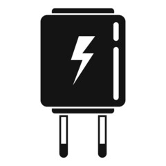 Wall Mural - Electric charger icon simple vector. Phone charge