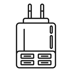 Poster - Power charger icon outline vector. Battery charge