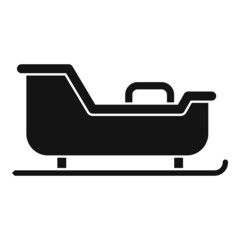 Wall Mural - Sleigh carriage icon simple vector. Christmas sledge