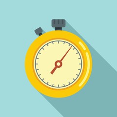 Poster - Timer counter icon flat vector. Stopwatch clock