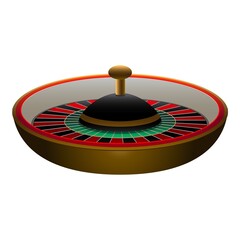 Poster - Casino roulette icon cartoon vector. Fortune wheel