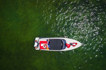 Wall Mural - Aerial Drone of Lake Boca Raton Florida 