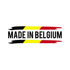 Wall Mural - Made in belgium product label emblem logo design