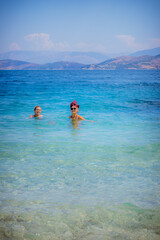 Canvas Print - Femmes à Akoli beach à Corfou