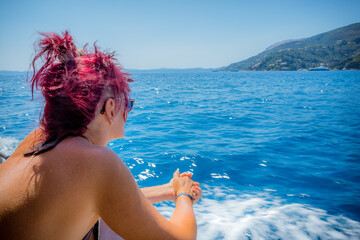 Canvas Print - En excursion sur le mer ionienne autour de Corfou