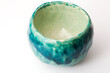 green pottery cup