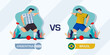 Argentina vs brazil flat illustration conmebol match