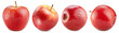 Apple red isolated on white background. Apple clipping path. Collection Apple macro studio photo
