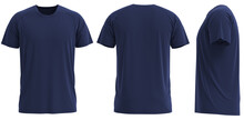 Raglan Short Sleeve T-shirt  [ Solid  NAVY ]