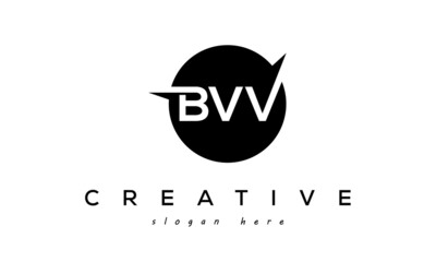 BVV creative circle letter logo design victor