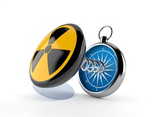 Sticker - Radioactive symbol with compass