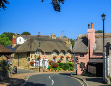 Shanklin, Isle Of Wight, 2021.  A Well Loved English Quaint Village Known For It's Colourful Thatched Cottages.  