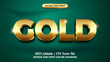 gold bold shiny 3d editable text effect template style