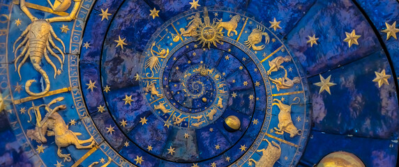 Leinwandbilder - Droste effect background. Abstract design for concepts related to astrology and fantasy.
