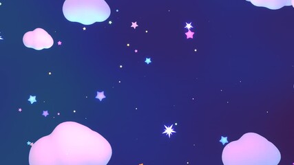 looped cartoon starry night sky animation.ss cartoon starry night sky