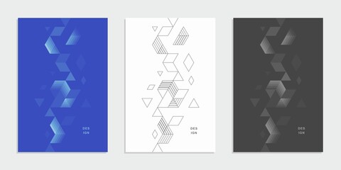 Abstract geometric technological company brochure. Vector business flyer.